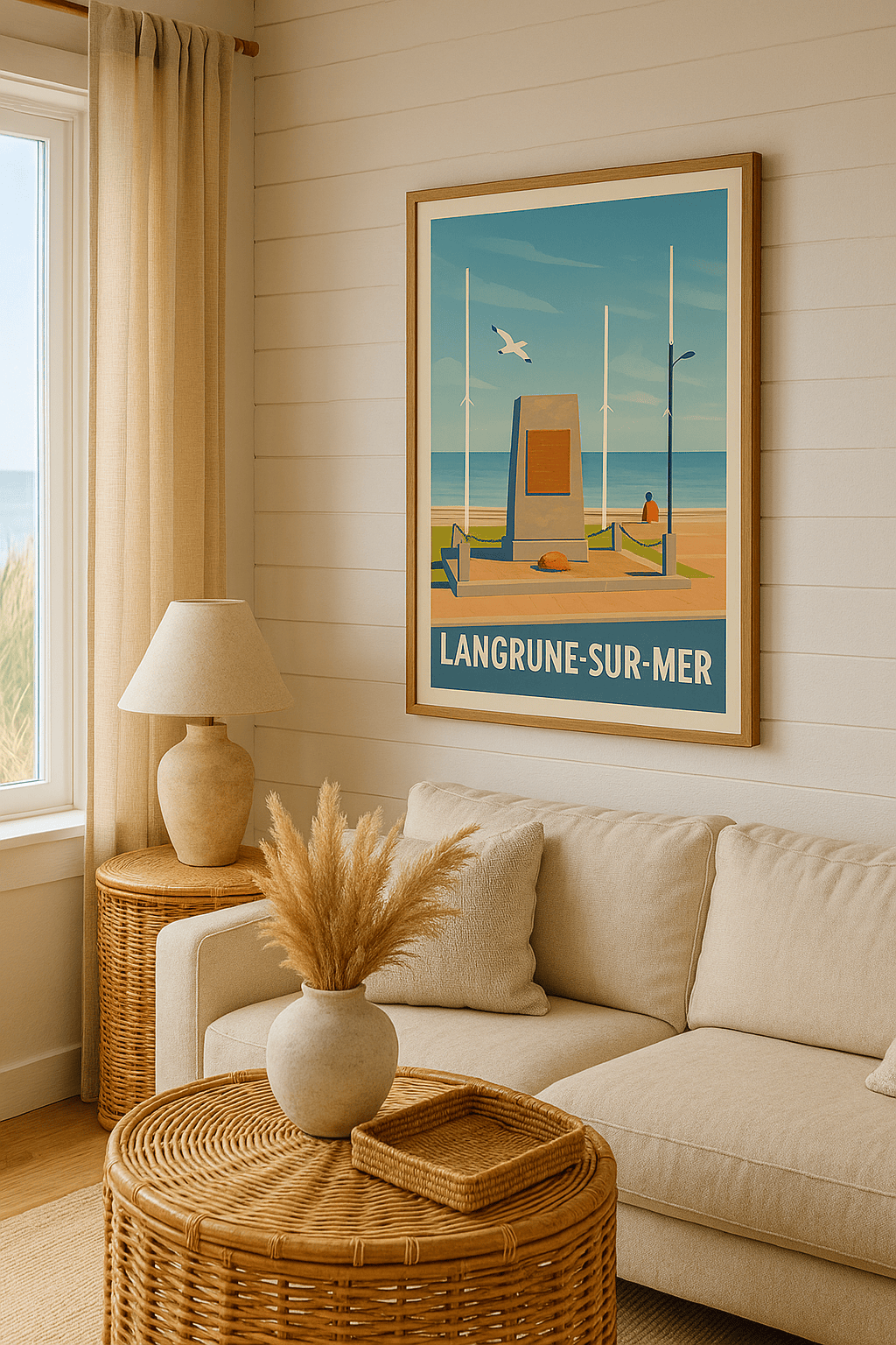 Calvados France Affiche de Langrune-sur-Mer - Sérénité en bord de mer