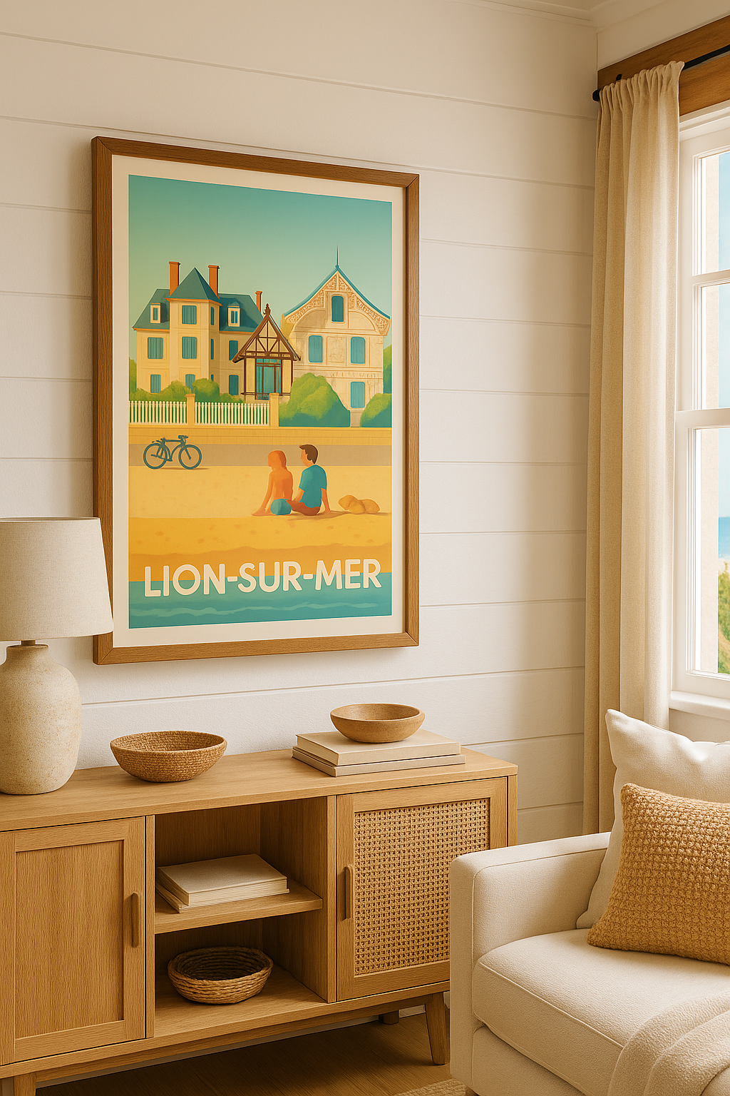 Calvados France Affiche de Lion-sur-Mer - Douceur et sérénité balnéaires