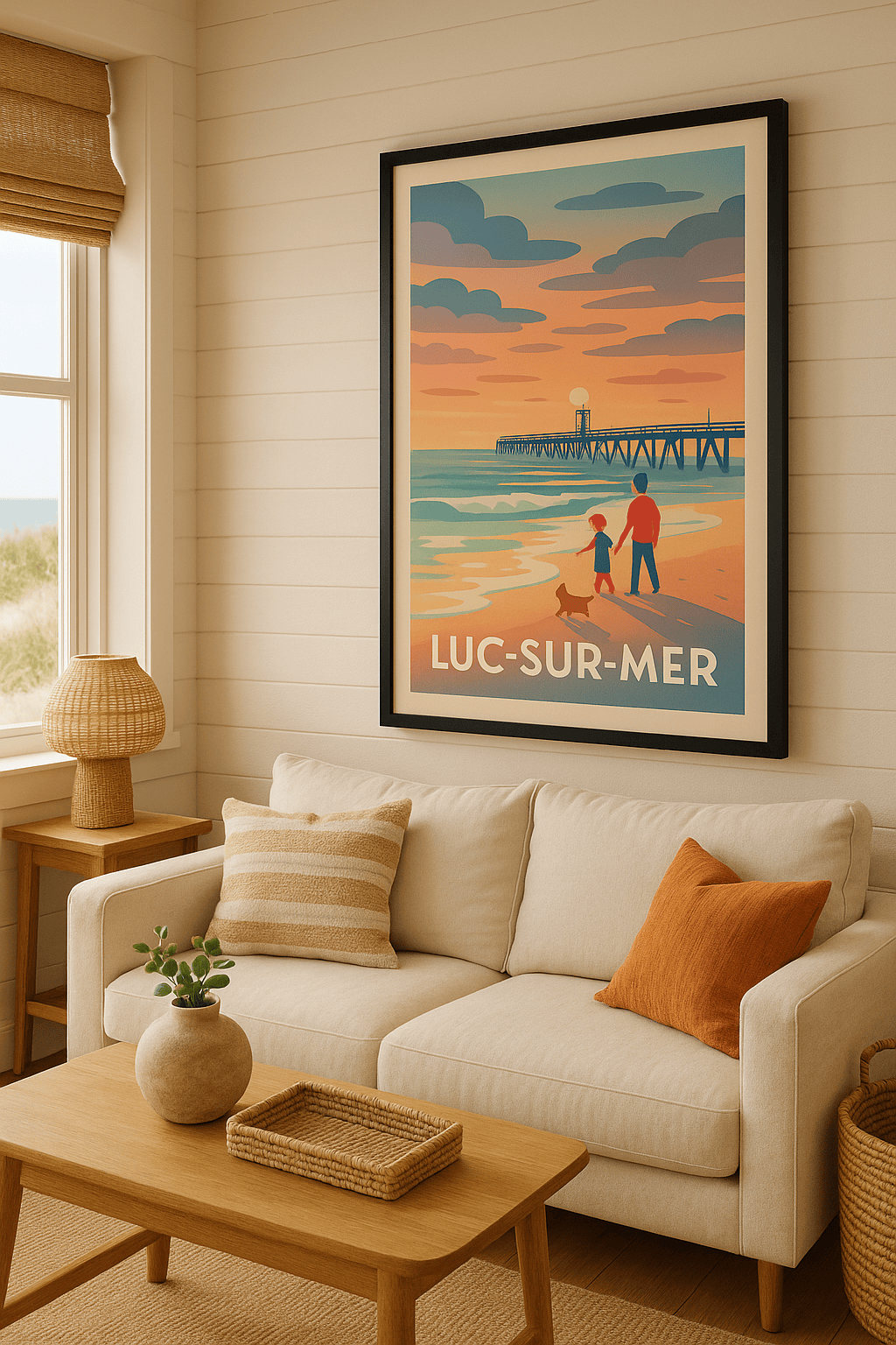 Calvados France Affiche de Luc-sur-Mer - Douceur et sérénité au bord de l'eau