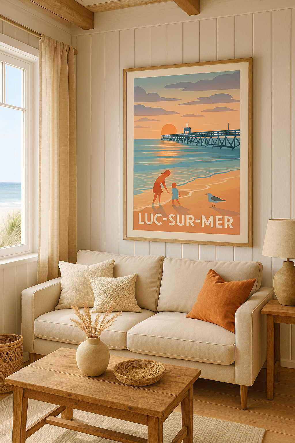 Calvados France Affiche de Luc-sur-Mer - Douceur et sérénité au bord de l’eau