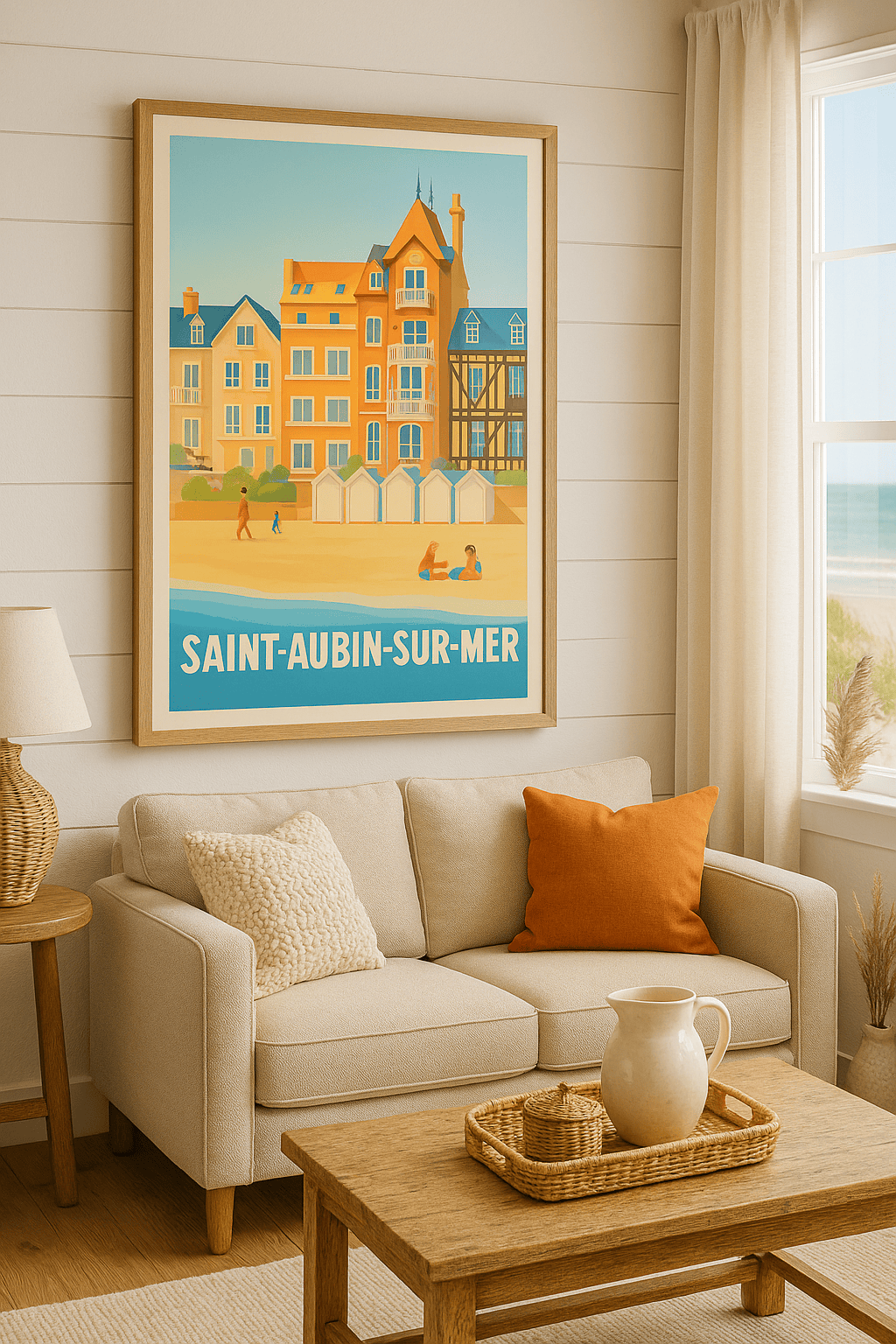Calvados France Affiche de Saint-Aubin-sur-Mer - Charme balnéaire et douceur de vivre