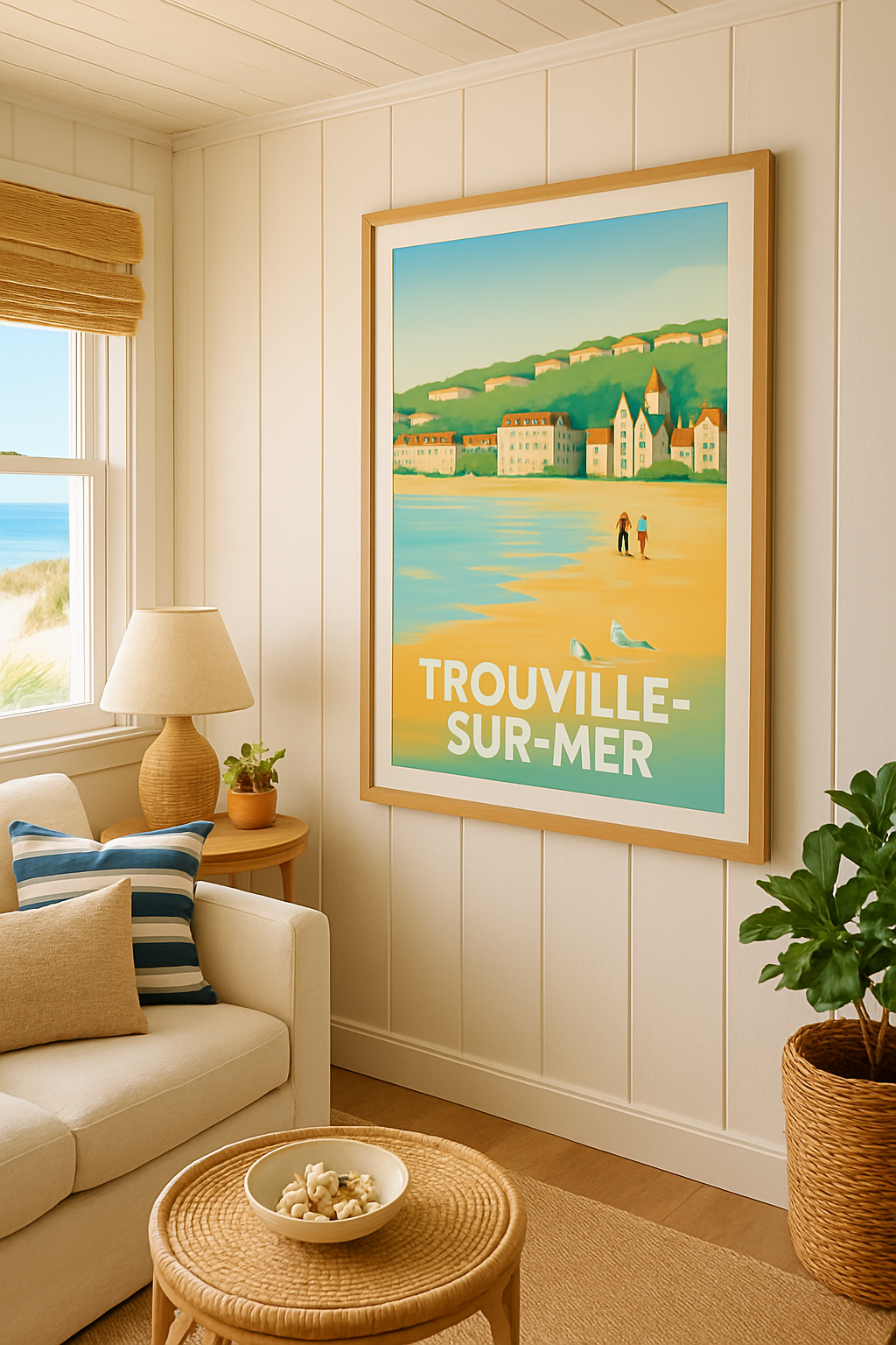 Calvados France Affiche de Trouville-sur-Mer - Évasion Balnéaire Authentique