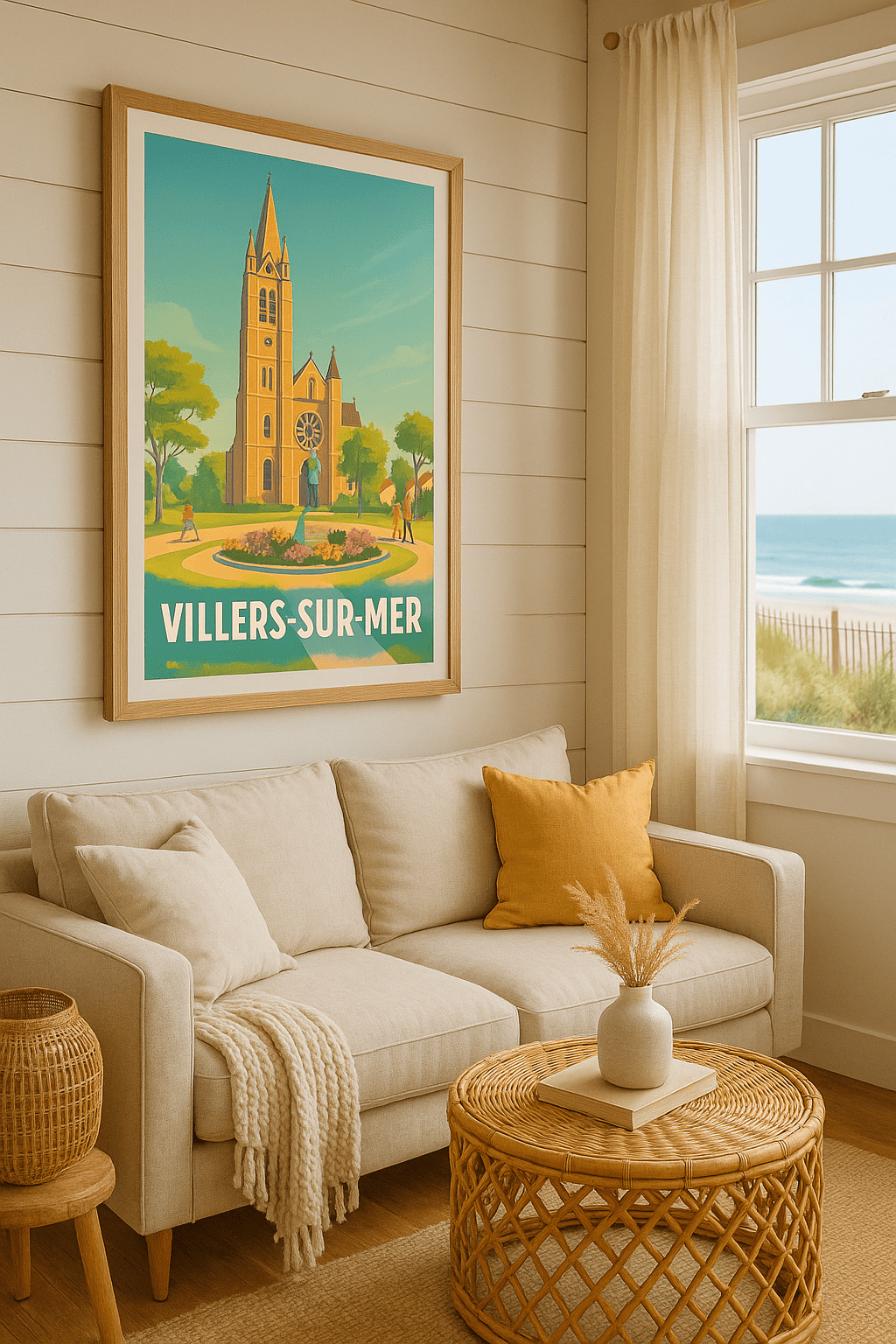 Calvados France Affiche de Villers-sur-Mer - Charme et sérénité au cœur de la ville
