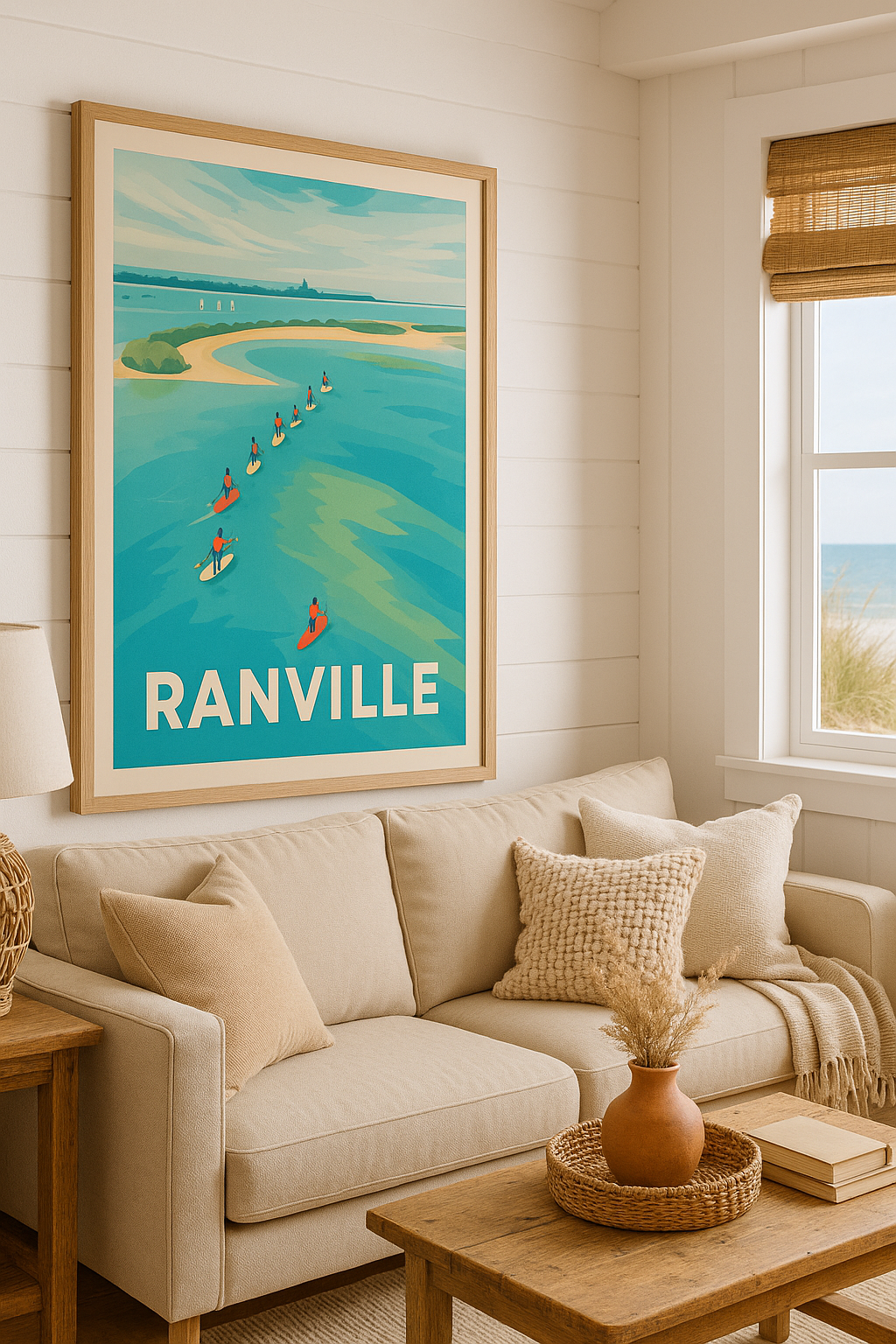 Calvados France Affiche Ranville - Évasion et douceur sur l'eau