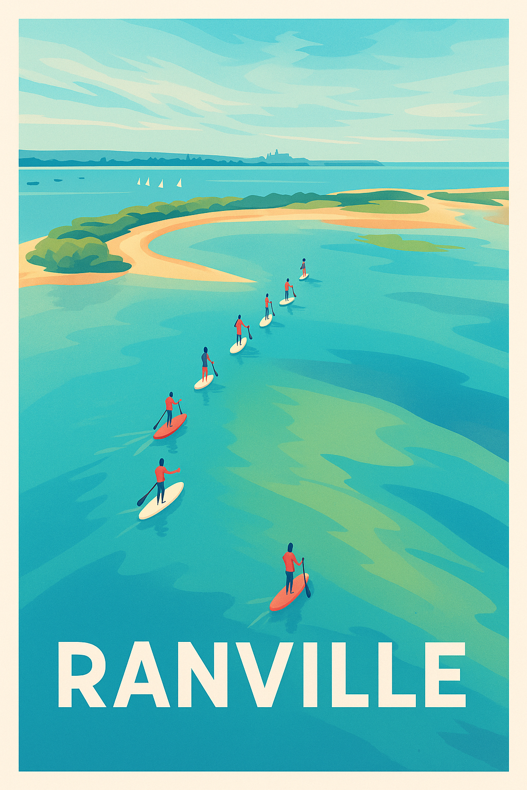 Affiche Ranville — Évasion et douceur sur l'eau · poster d'art de Ranville
