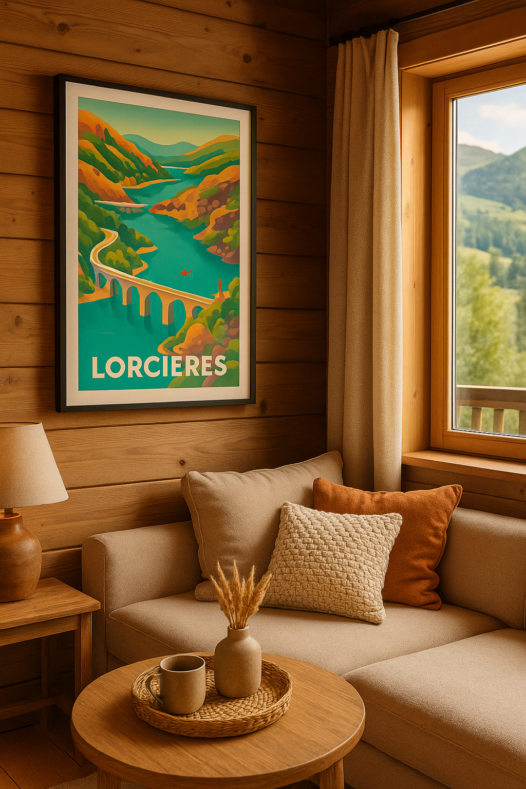 Affiche Lorcières — Évasion au cœur des paysages enchanteurs · poster d'art de Lorcières