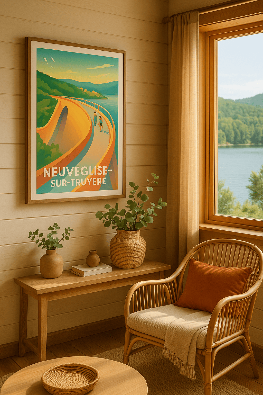 Cantal France Affiche de Neuvéglise-sur-Truyère - Escapade au cœur des paysages paisibles