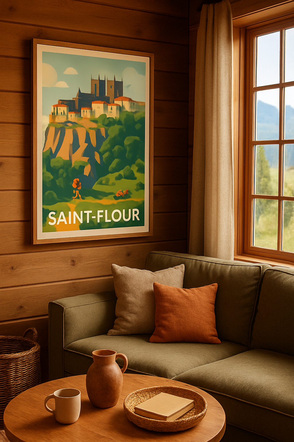 Affiche Saint-Flour — L'escapade nature et patrimoine · poster d'art de Saint-Flour