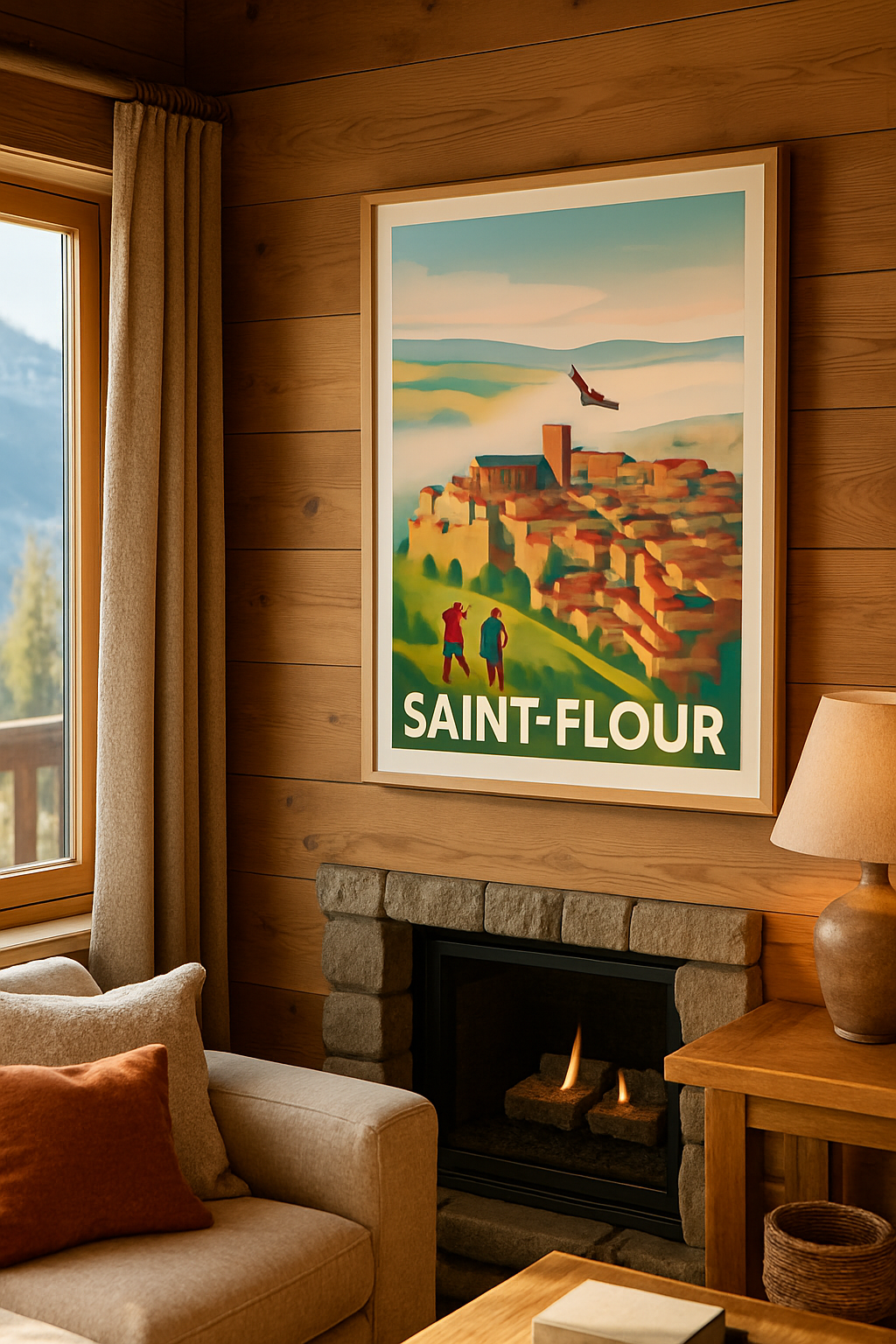 Cantal France Affiche de Saint-Flour - Panorama authentique au cœur de l'Auvergne