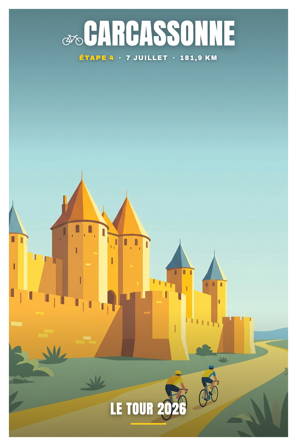 Affiche Carcassonne - Le Tour 2026