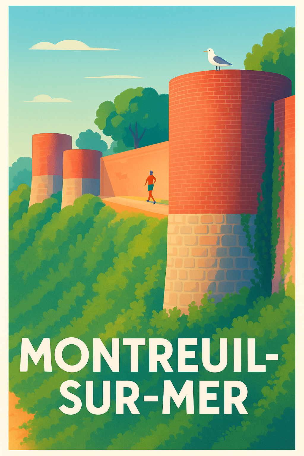 Affiche de Montreuil-sur-Mer - Charme et nature au fil des remparts