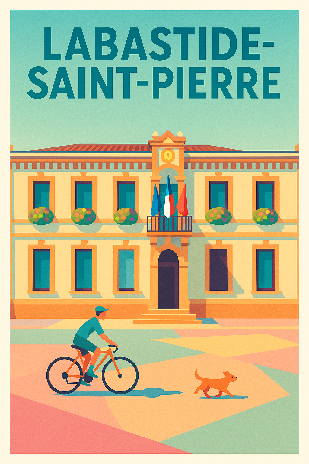 Affiche de Labastide-Saint-Pierre - Douceur et charme à vélo