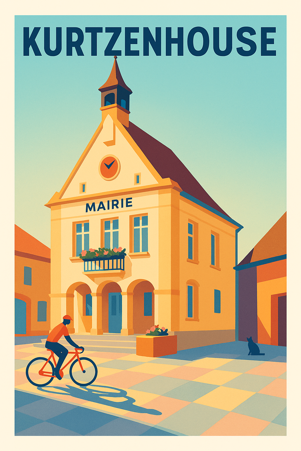 Affiche de Kurtzenhouse - L'élégance tranquille de la mairie