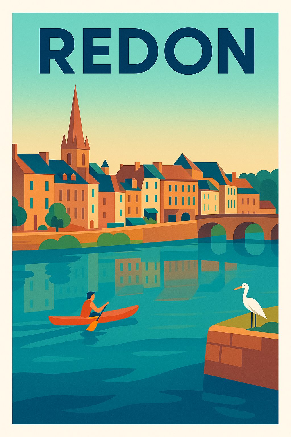 Affiche de Redon - Évasion paisible au fil de l'eau