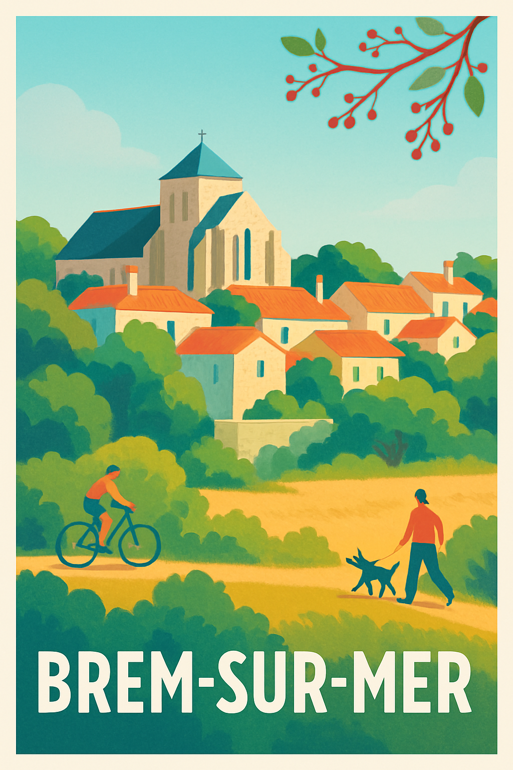 Affiche de Brem-sur-Mer - Charme et nature en douceur