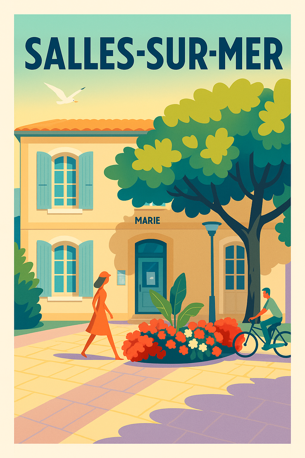 Affiche de Salles-sur-Mer - Charme et douceur de vie en bord de mer
