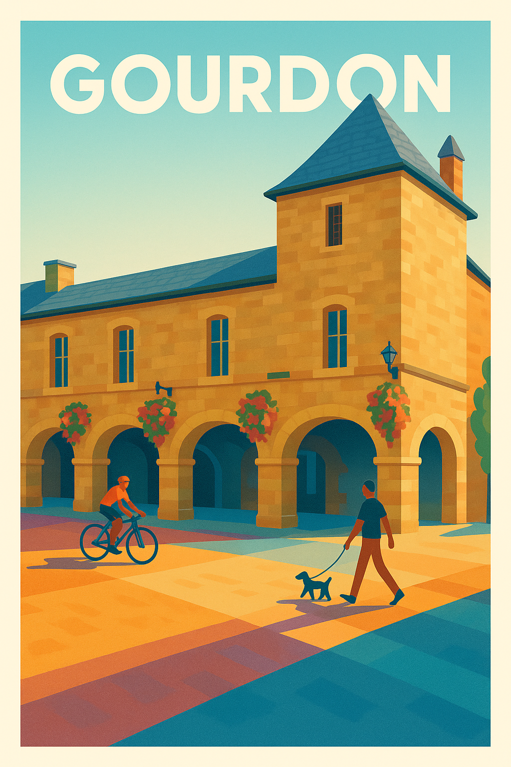 Affiche Gourdon — Charme authentique et douceur de vivre · poster d'art de Gourdon