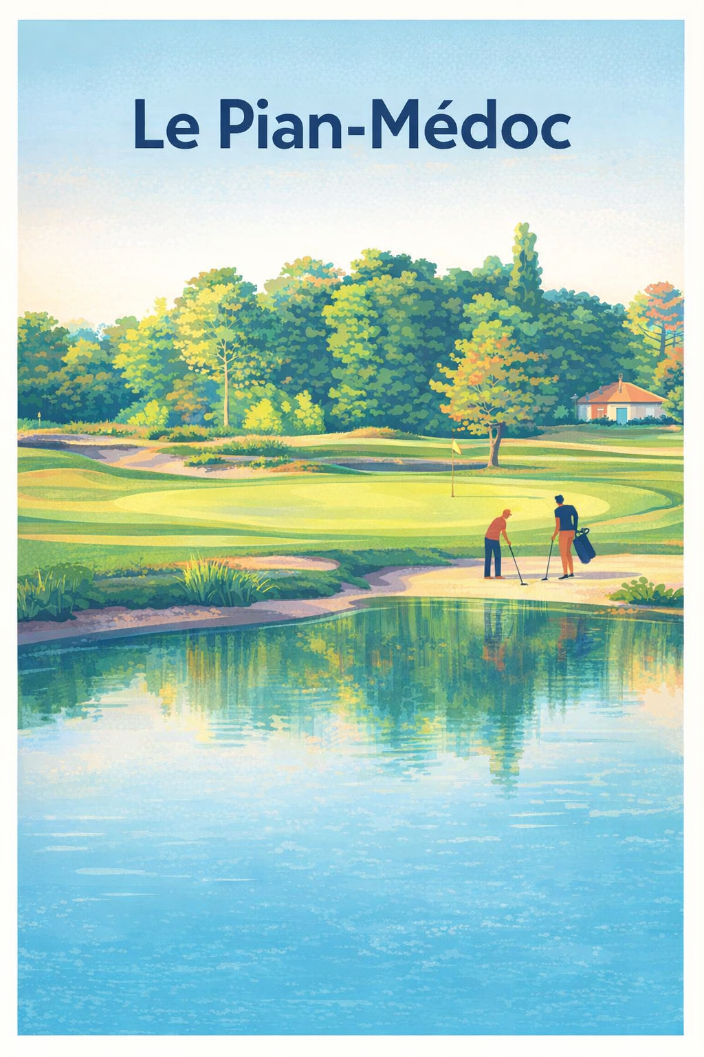 Affiche de Le Pian-Médoc - L'élégance paisible du golf en nature