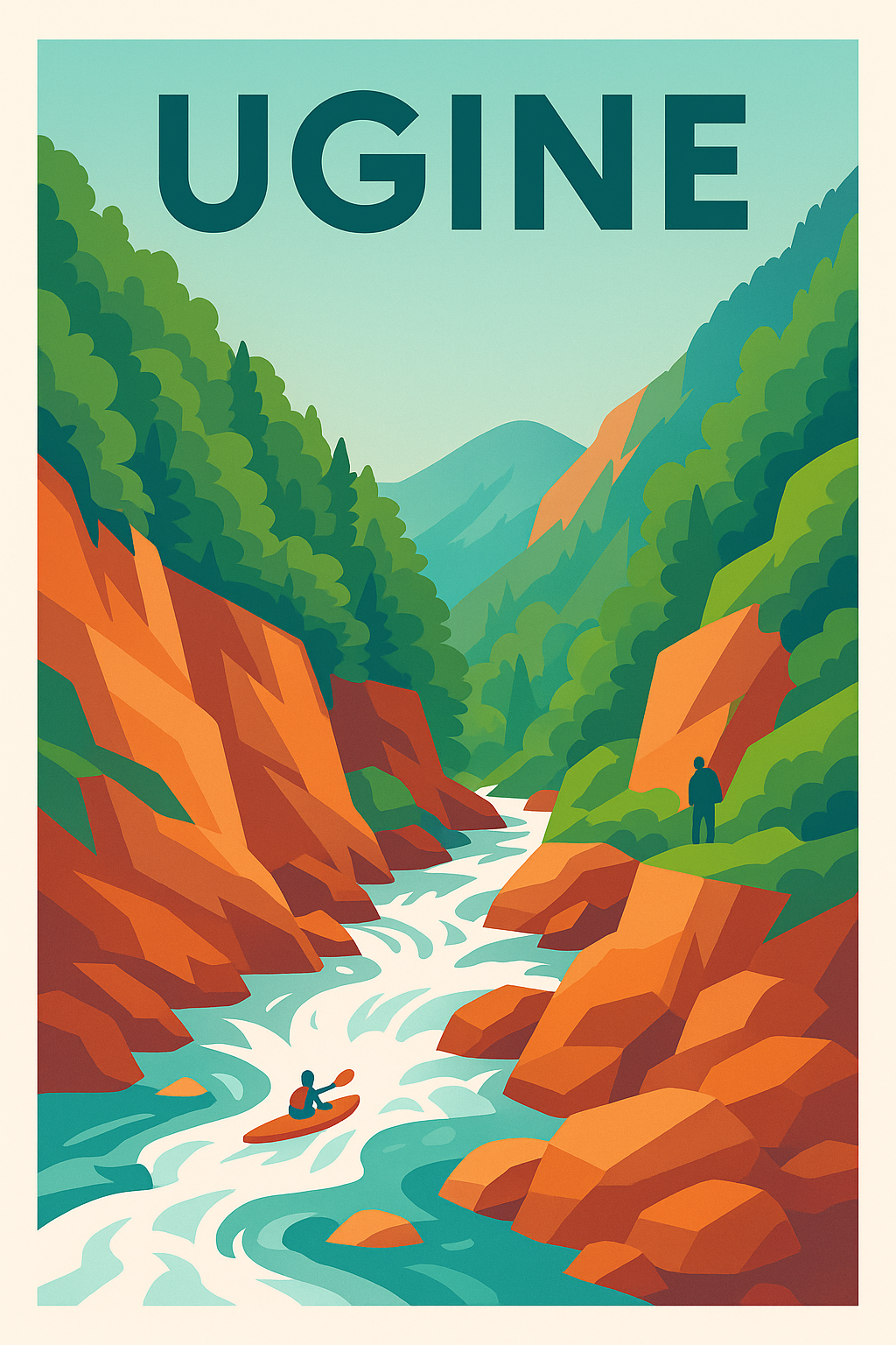 Affiche de Ugine - Aventure et nature en pleine montagne