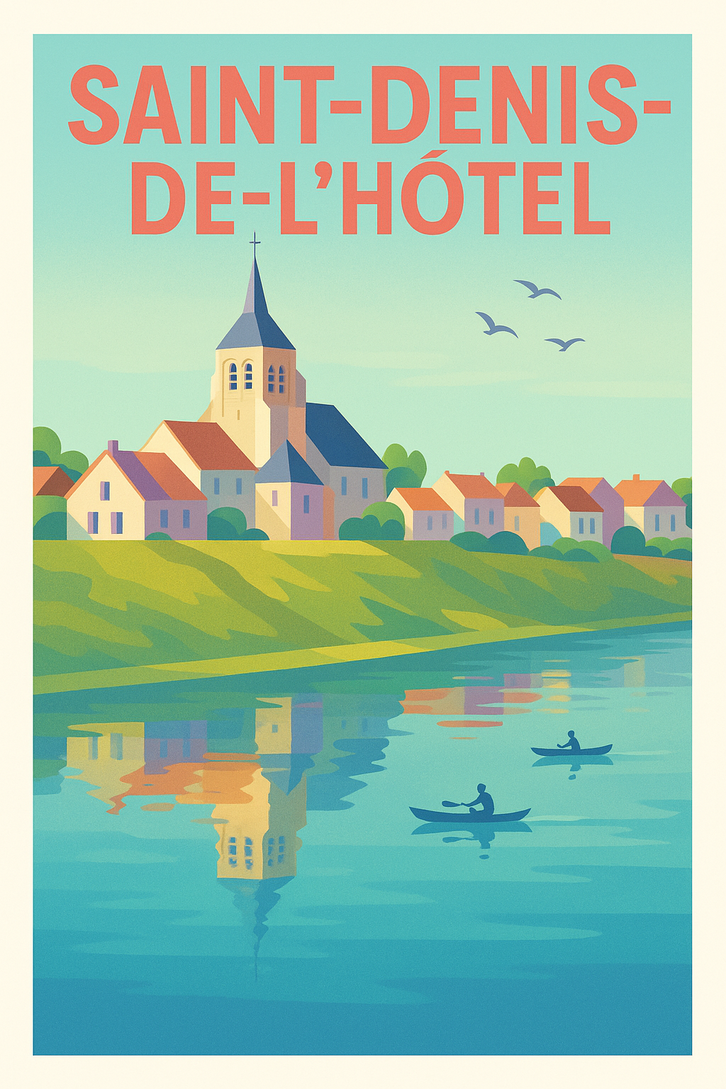 Affiche de Saint-Denis-de-l'Hôtel - Un village paisible au bord de l'eau