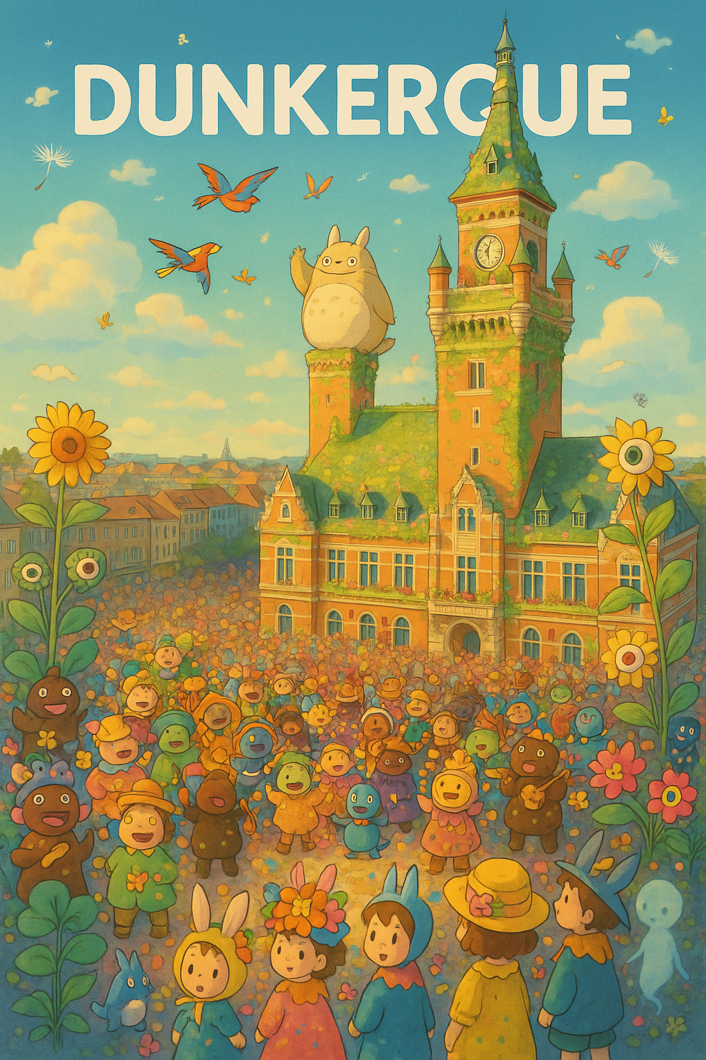 Affiche de Dunkerque - Fête colorée au cœur de la ville