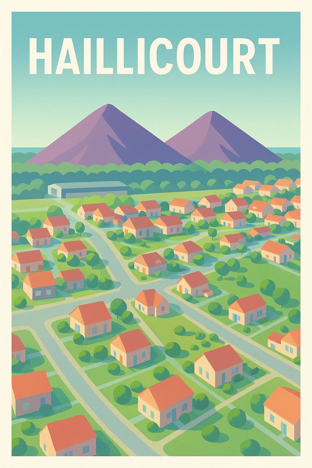 Affiche de Haillicourt - Charmant village aux collines paisibles