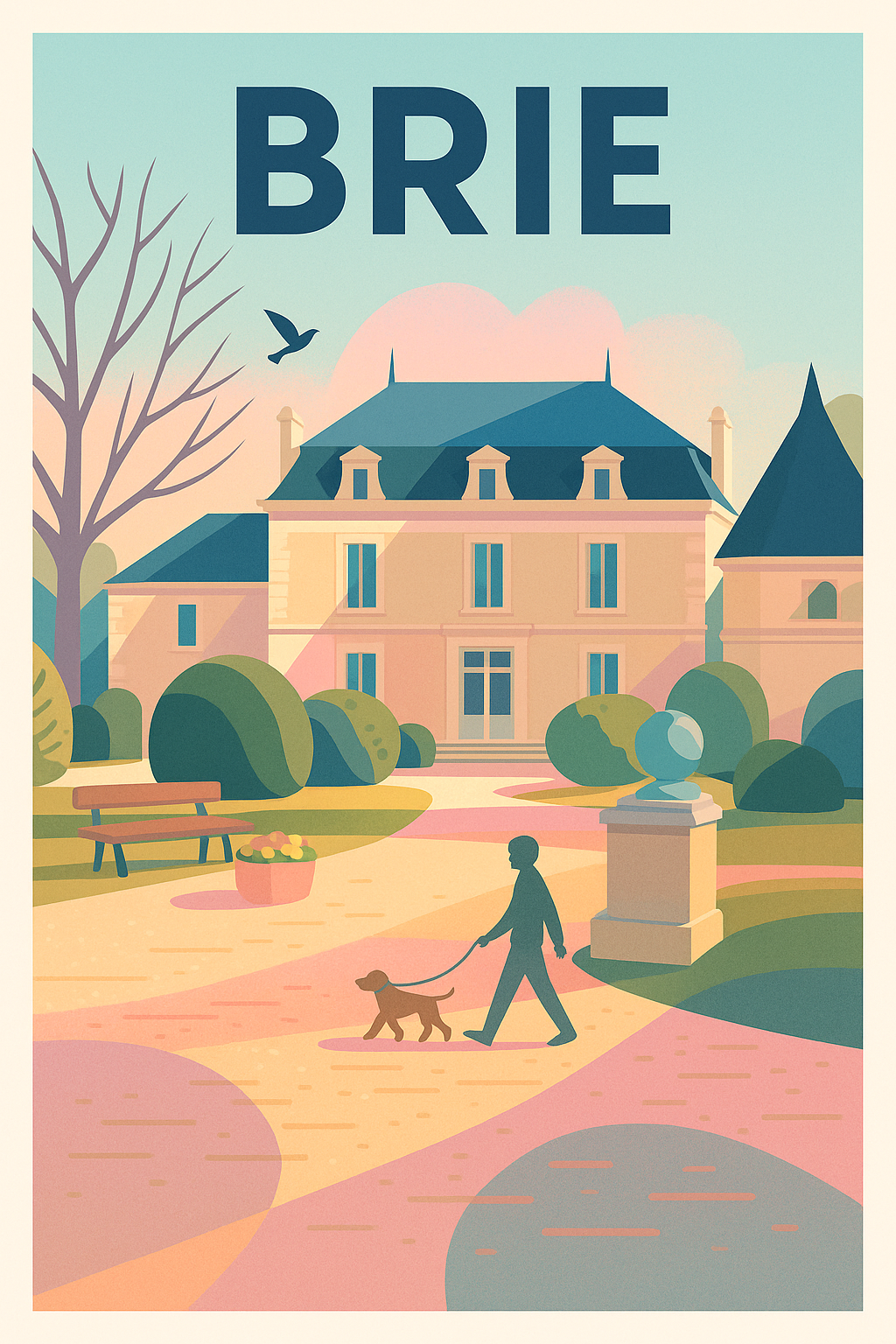 Affiche de Brie - L'élégance tranquille au cœur du parc