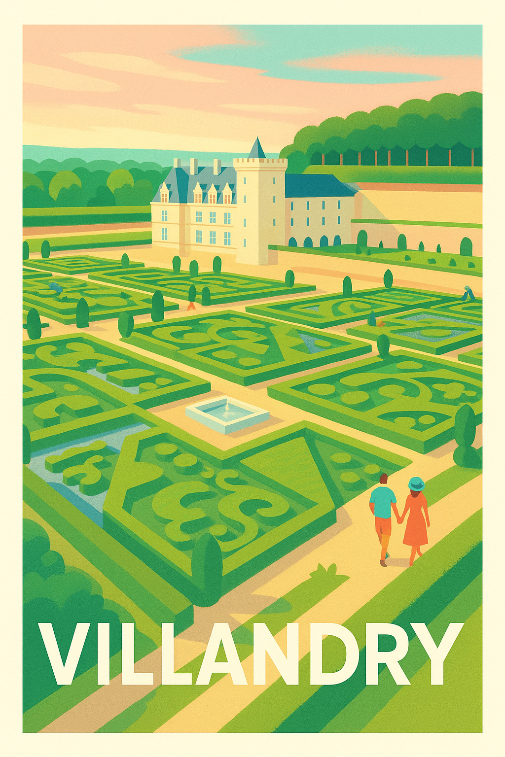 Affiche de VILLANDRY - Jardins d'exception à la française