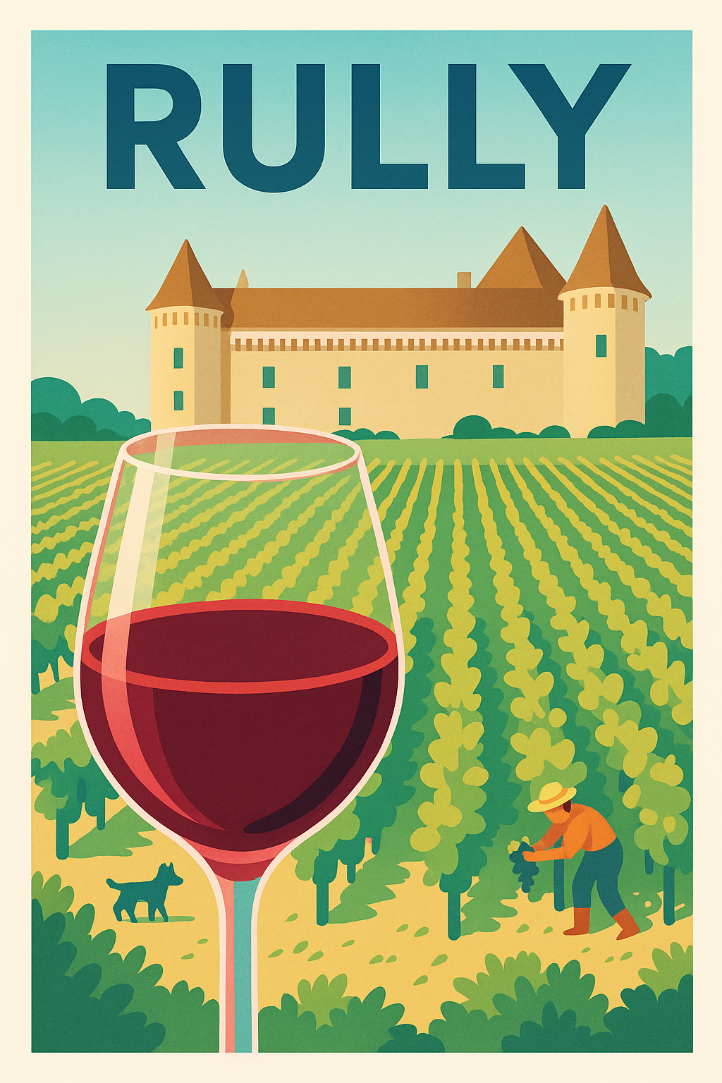 Affiche de Rully - L'Art du Vignoble Bourguignon