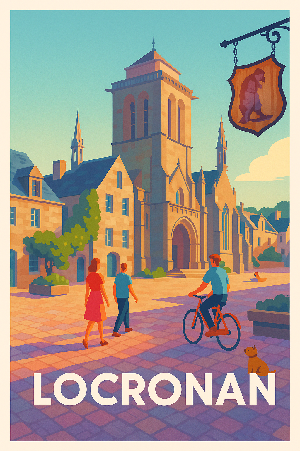 Affiche de Locronan - Charme et patrimoine en lumière