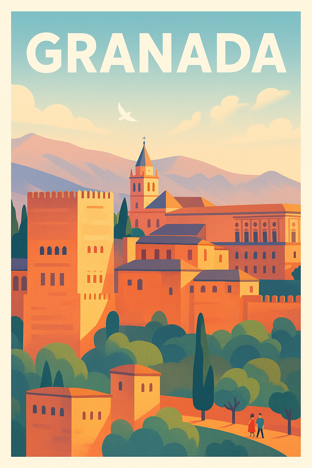 Affiche de Grenade - L'élégance intemporelle de l'Alhambra
