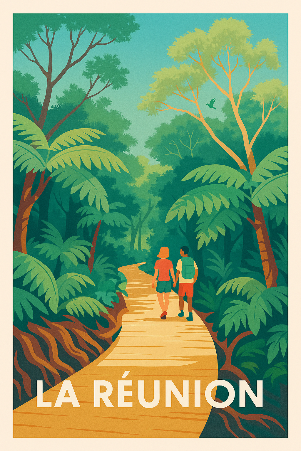 Affiche de La Réunion - Évasion nature au cœur de l'île