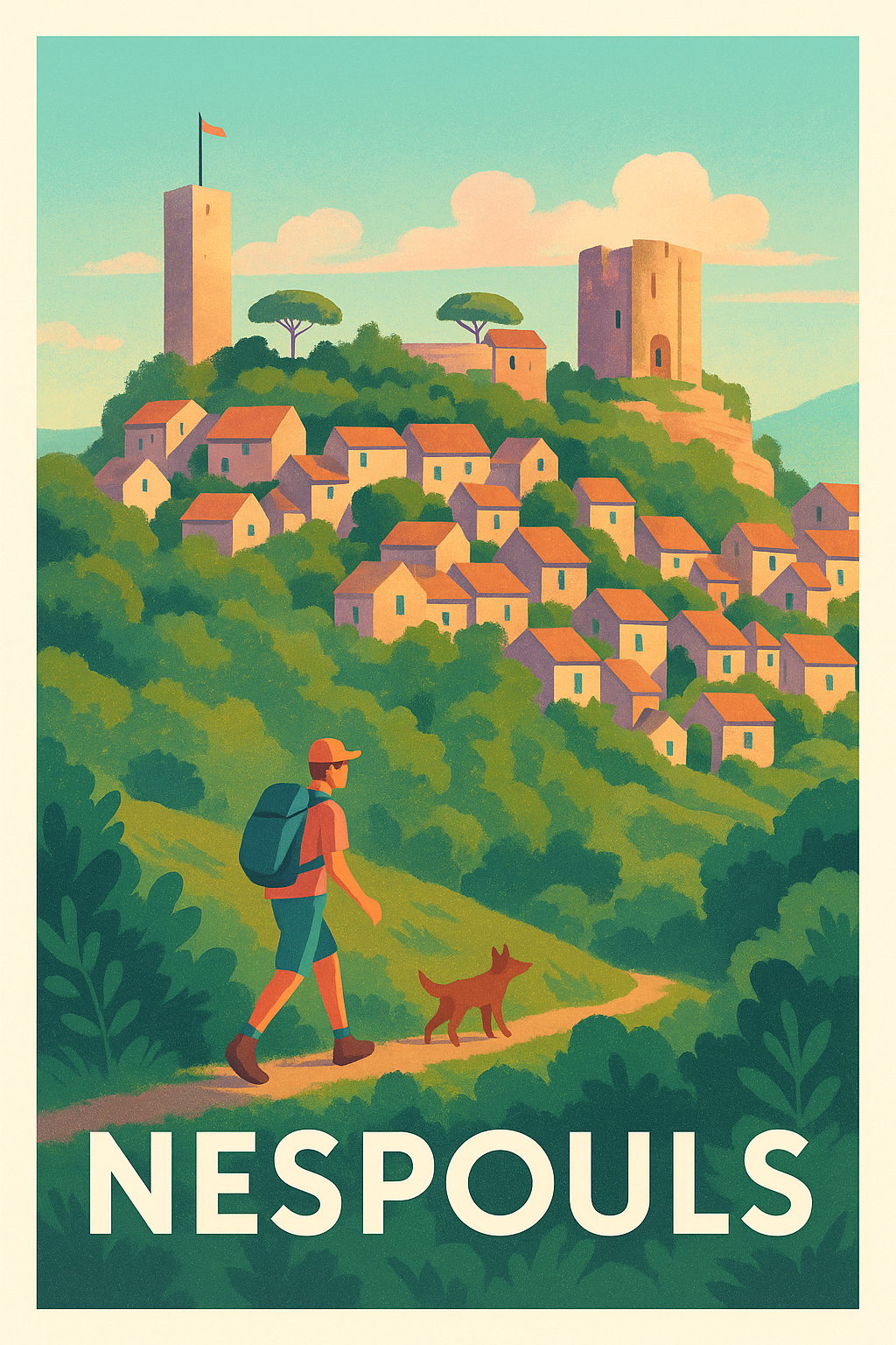 Affiche Nespouls — Balade champêtre au cœur du Limousin · poster d'art de Nespouls
