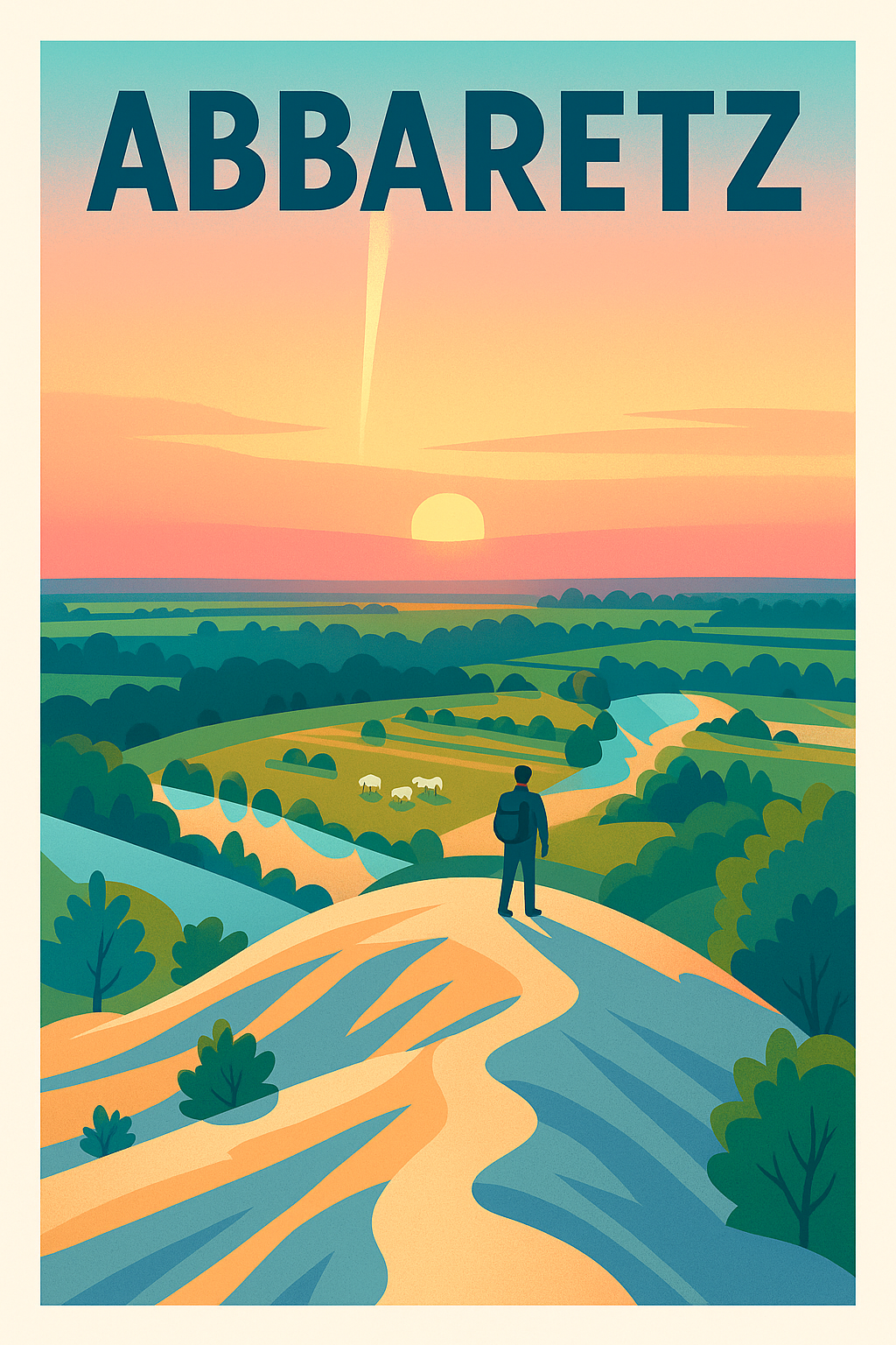 Affiche de Abbaretz - L'appel de la nature au crépuscule