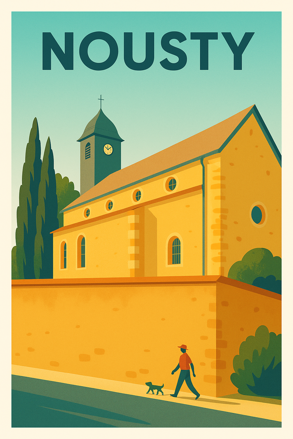 Affiche de Nousty - Charme paisible du Béarn