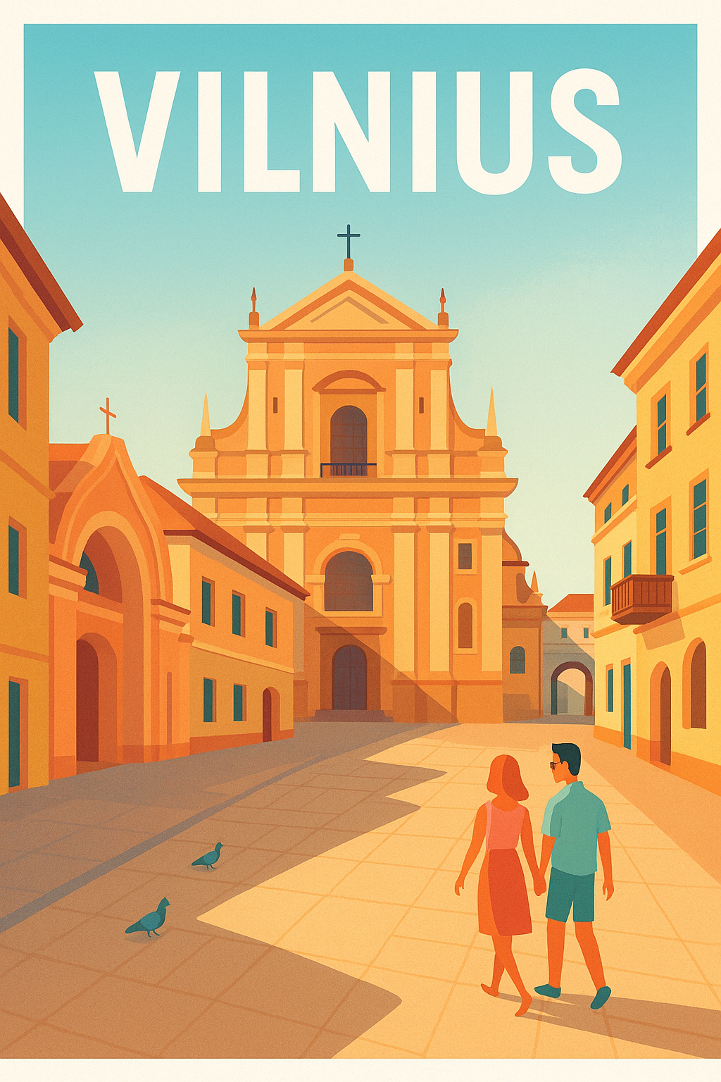 Affiche de Vilnius - Balade ensoleillée dans la vieille ville