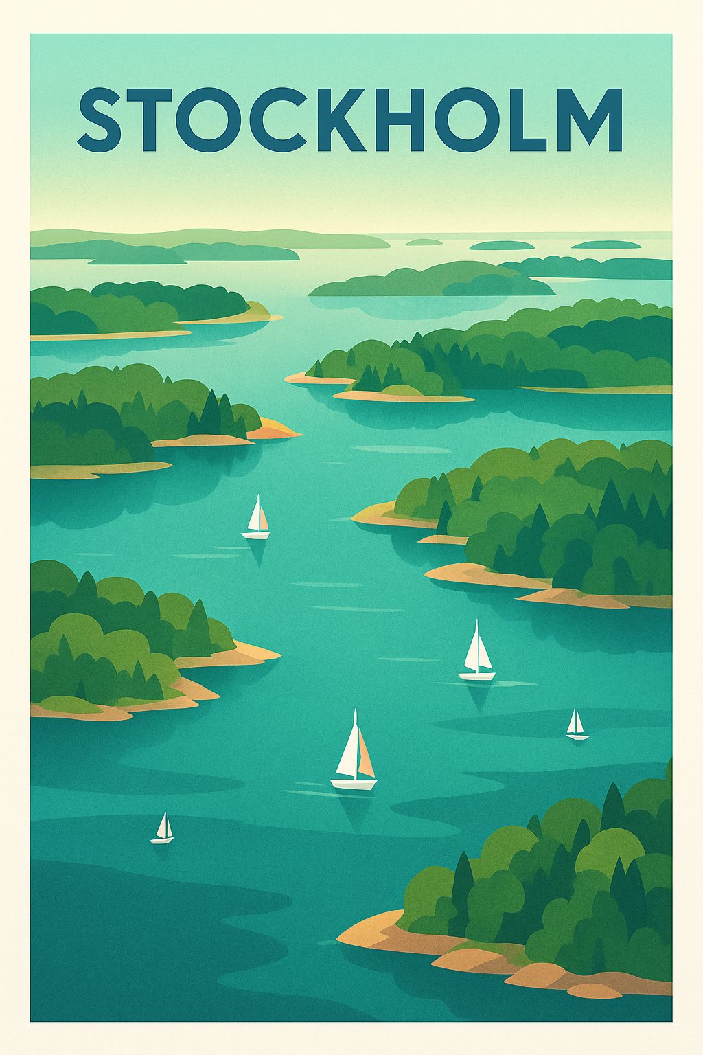 Affiche de Stockholm - L'évasion entre mer et îles