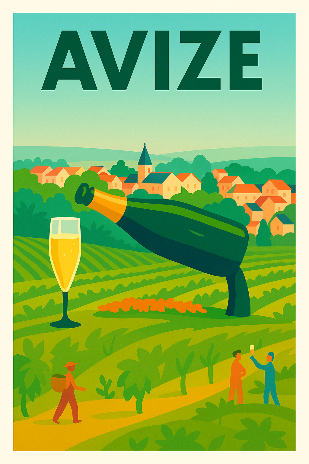 Affiche de Avize - L'élégance champenoise au cœur des vignobles