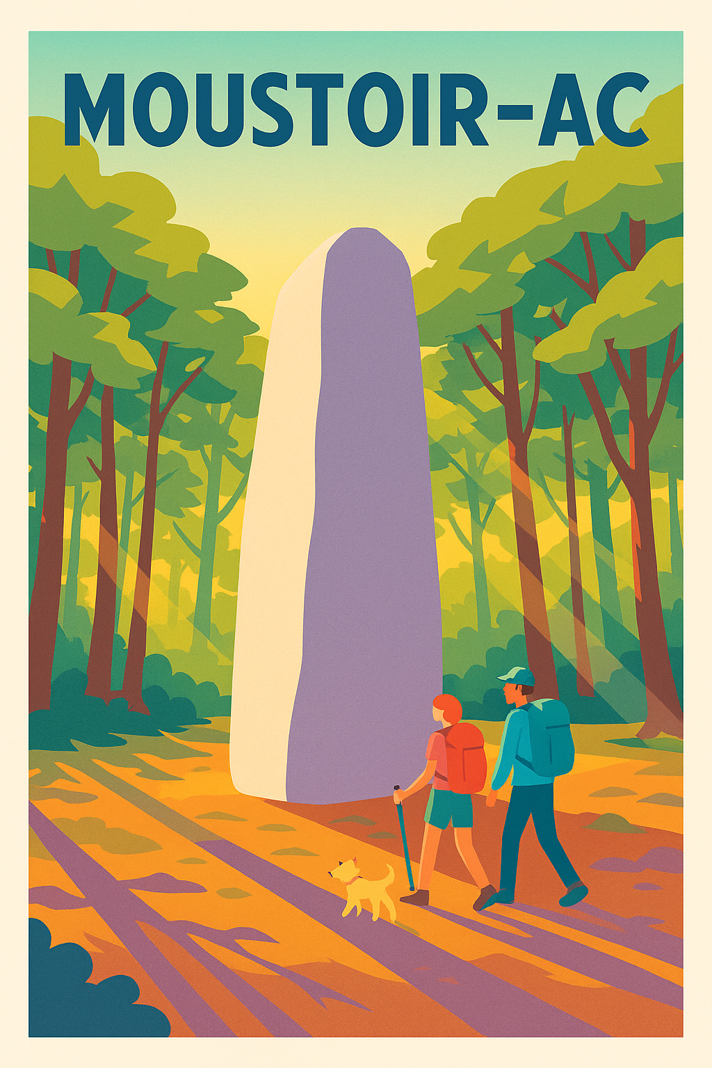 Affiche de Moustoir-Ac - Découvrez la magie des menhirs en forêt