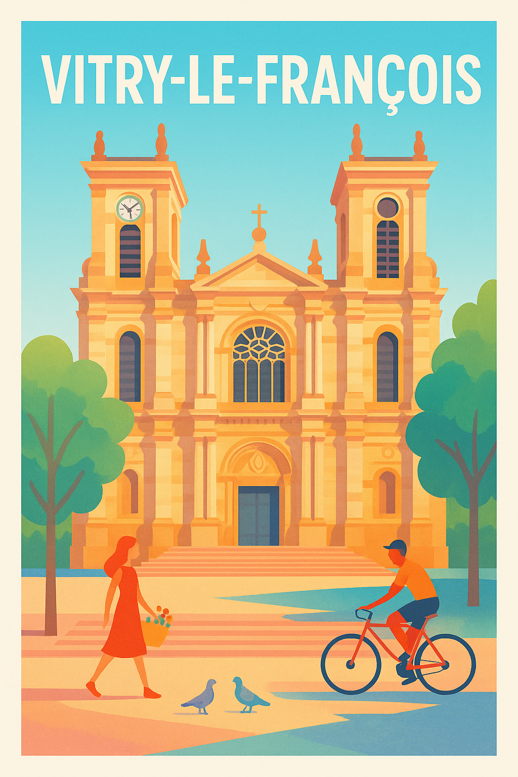 Affiche de Vitry-le-François - Charmante cité et son architecture emblématique