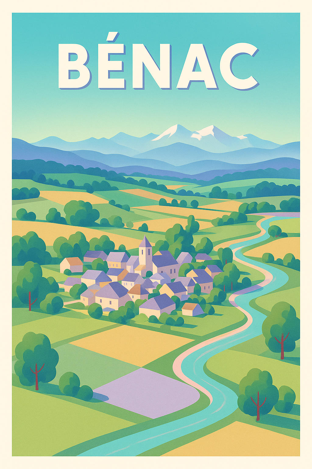 Affiche de Bénac - Charme bucolique au cœur des Pyrénées