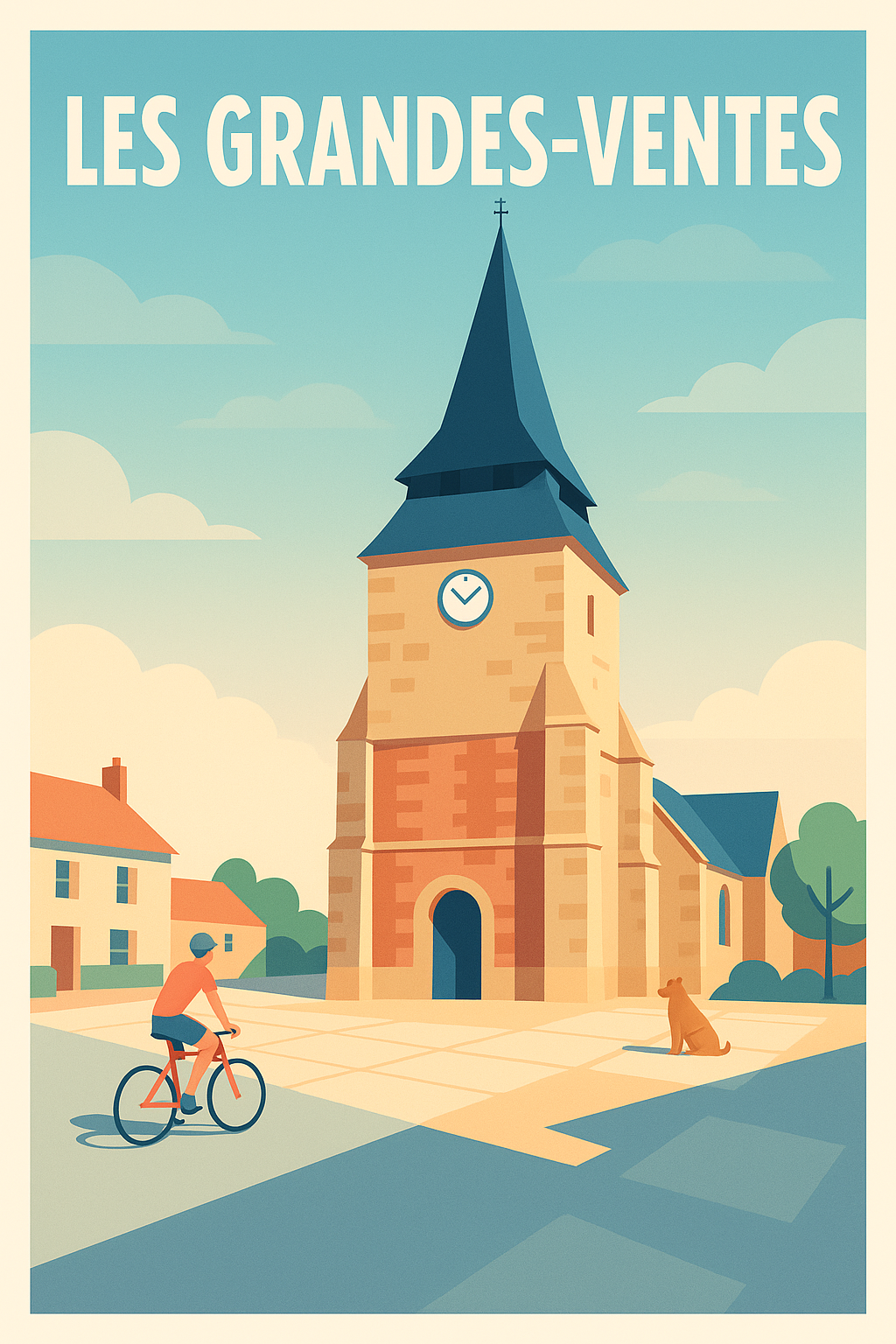 Affiche de Les Grandes-Ventes - Charme paisible de village normand