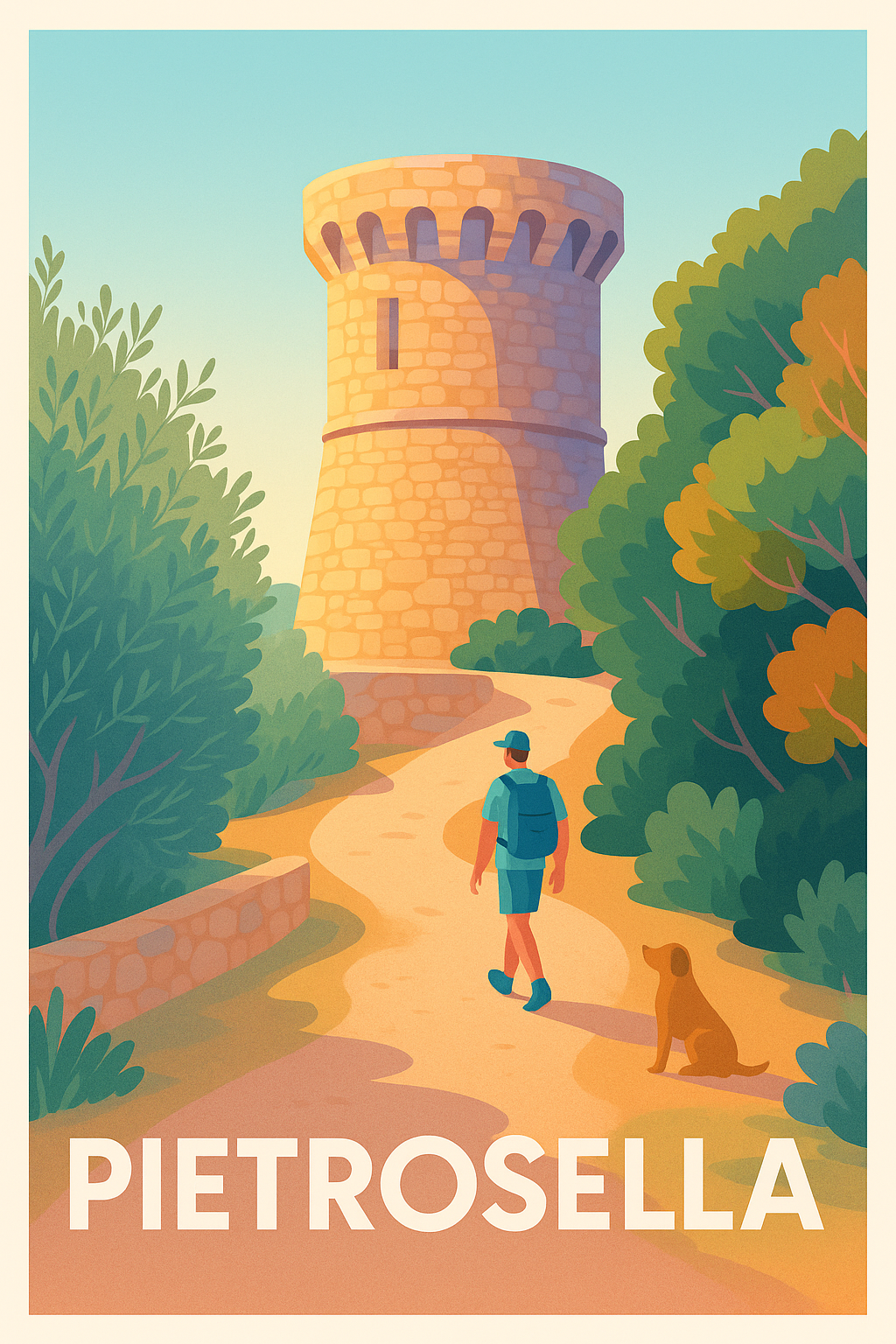 Affiche de Pietrosella - Promenade au pied de la tour historique