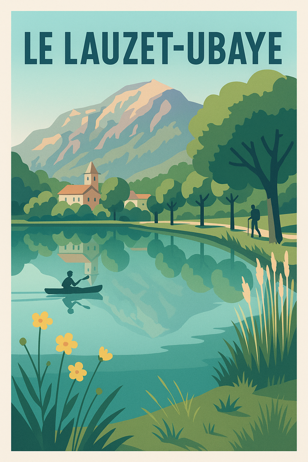 Affiche Le Lauzet-Ubaye — Sérénité au cœur de la nature alpine · poster d'art de Le Lauzet-Ubaye