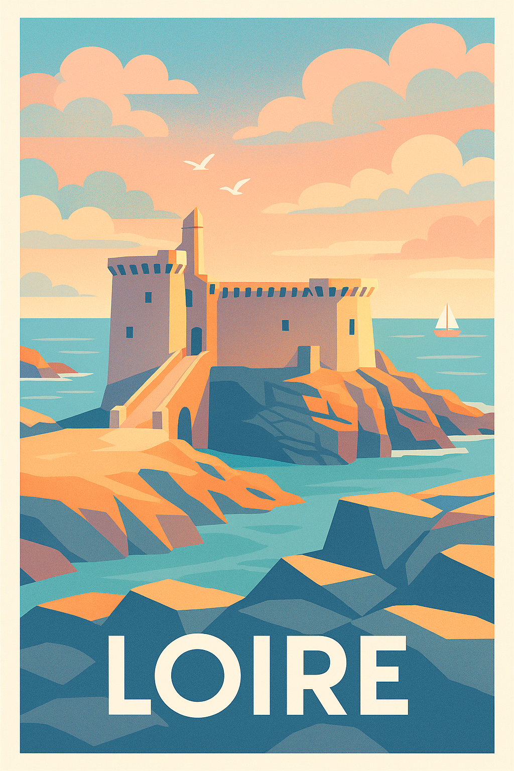 Affiche de Loire - Évasion côtière au Château du bord de mer