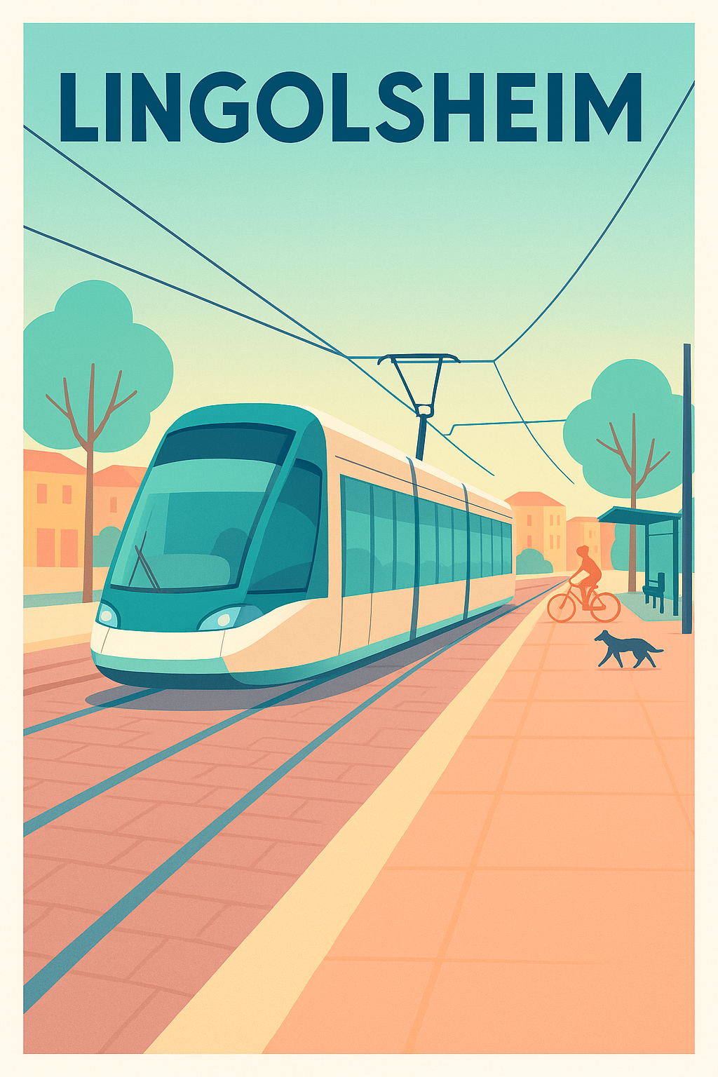 Affiche de Lingolsheim - Voyage urbain en douceur