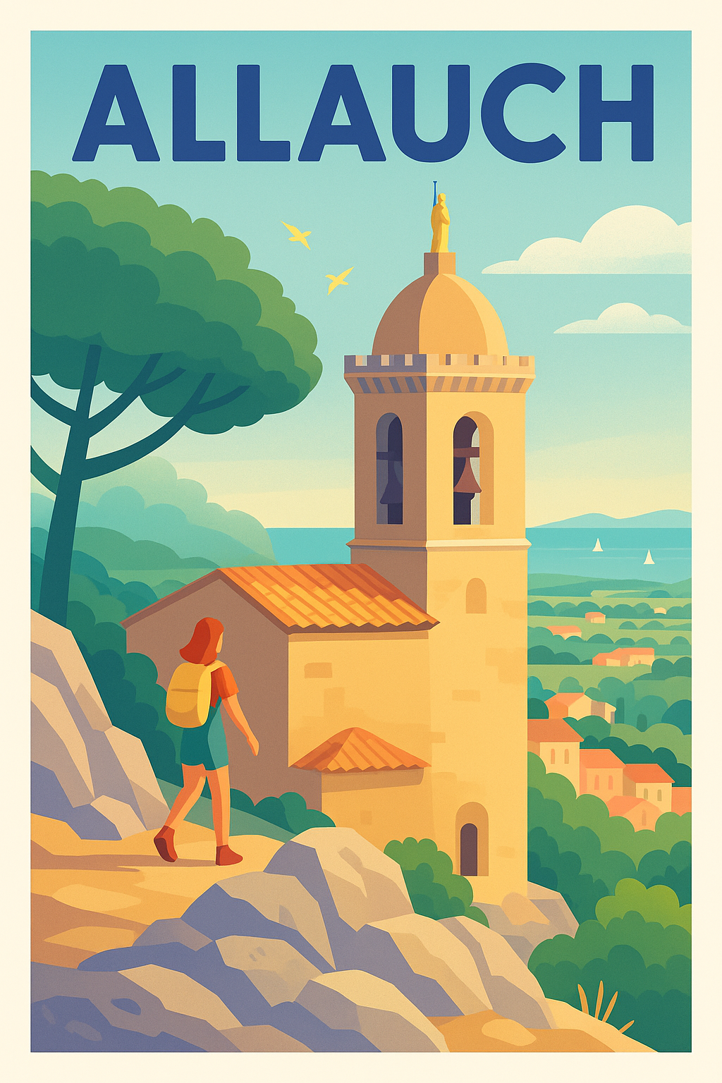Affiche Allauch — L'évasion provençale au cœur de la nature · poster d'art de Allauch