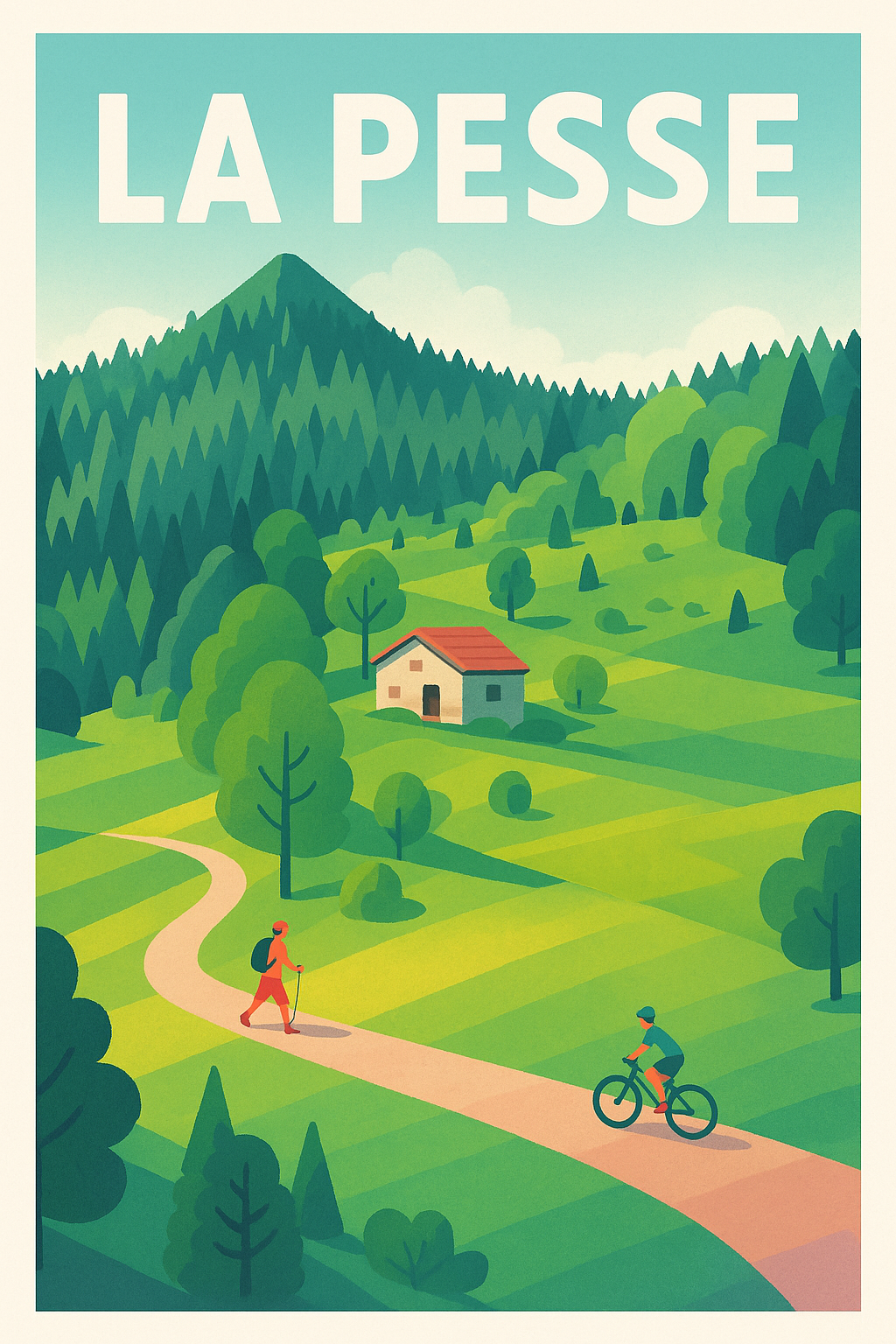 Affiche de La Pesse - Évasion nature et randonnée à vélo