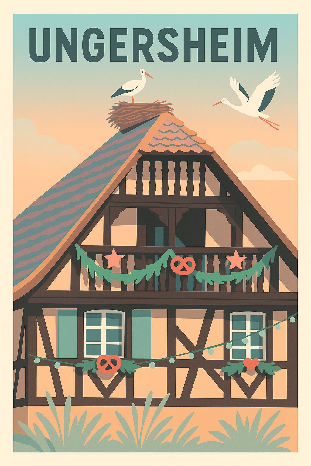 Affiche de Ungersheim - Charme authentique en Alsace