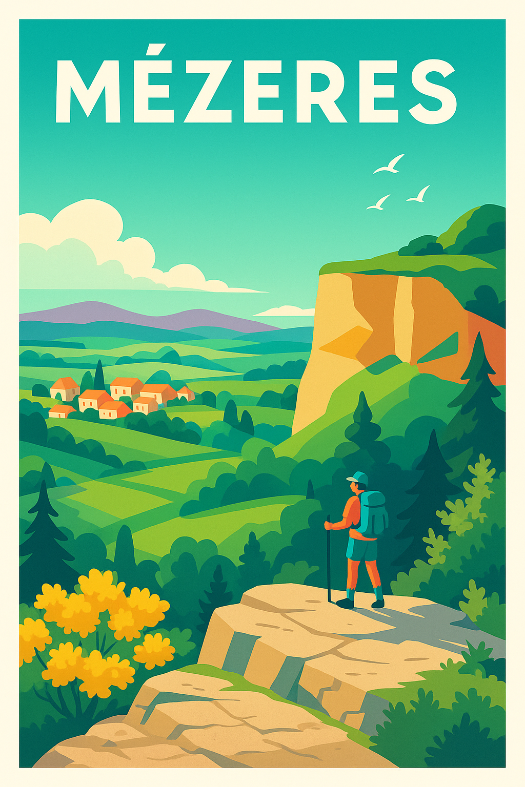 Affiche Mézeres — L'appel de la nature et des grands espaces · poster d'art de Mézeres